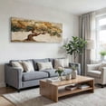 thumbnail image 3 of Canvas Wall Art for Living Room - Large Yellow Tree of Life Canvas Prints, Modern Abstract Nature Painting for Kitchen Bedroom Office Wall Decor, 3 of 7