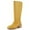 Banana, variant on Cushionaire Sawyer Genuine Leather Tall Chunky Heel Womens Boots - Pull On Casual Knee High Boots for Women