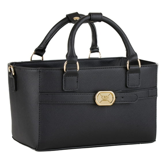 CRS Cross Rink Side Tote - Accessory Skate Bag for Figure Skating, Ice Skating, Roller Skating, Inline, Ballet, Dance, Cheer, Tennis, and Other Sports. (Black, Rink Side Tote)