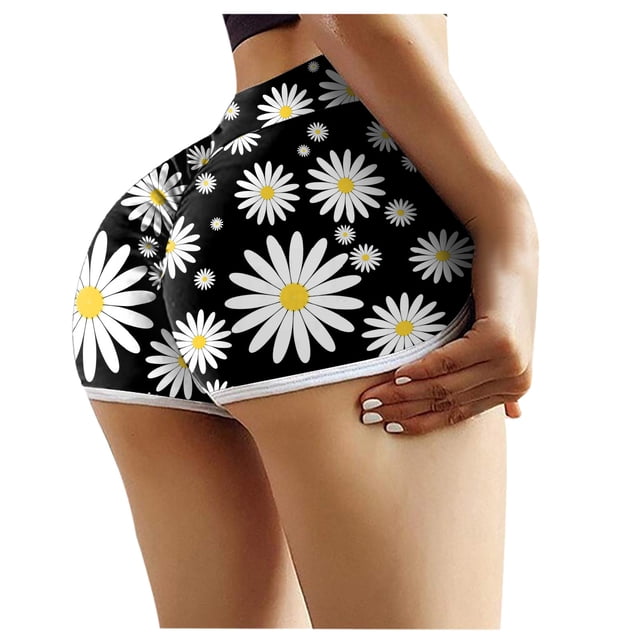Gibobby Pantalones de Casuales Pantalones cortos elásticos ajustados deportivos para mujer, para correr, levantamiento de glúteos, Fitness, Yoga, pantalones de Yoga(Blanco, XL)