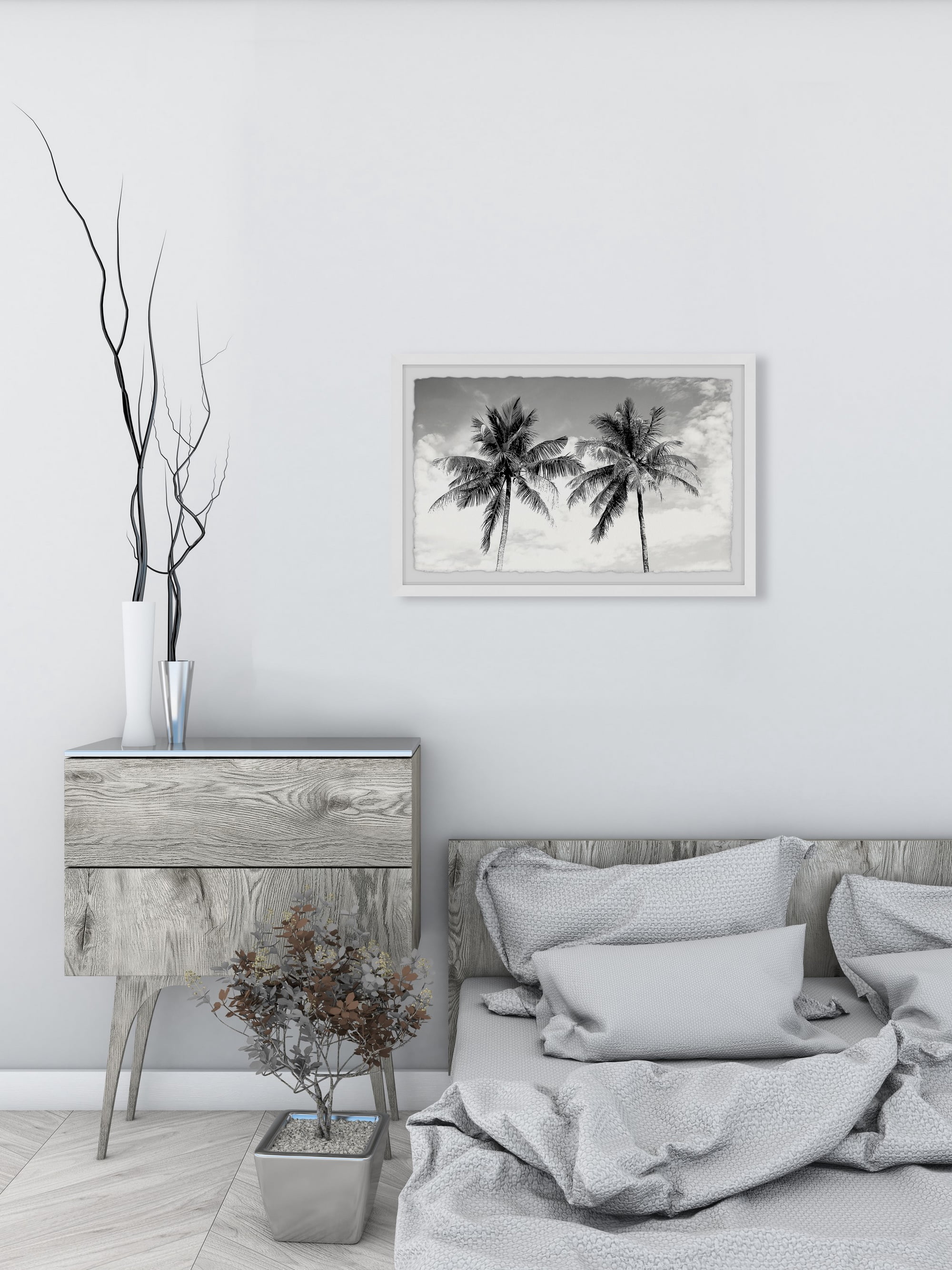 Marmont Hill Twin Palm Tree Framed Wall Art