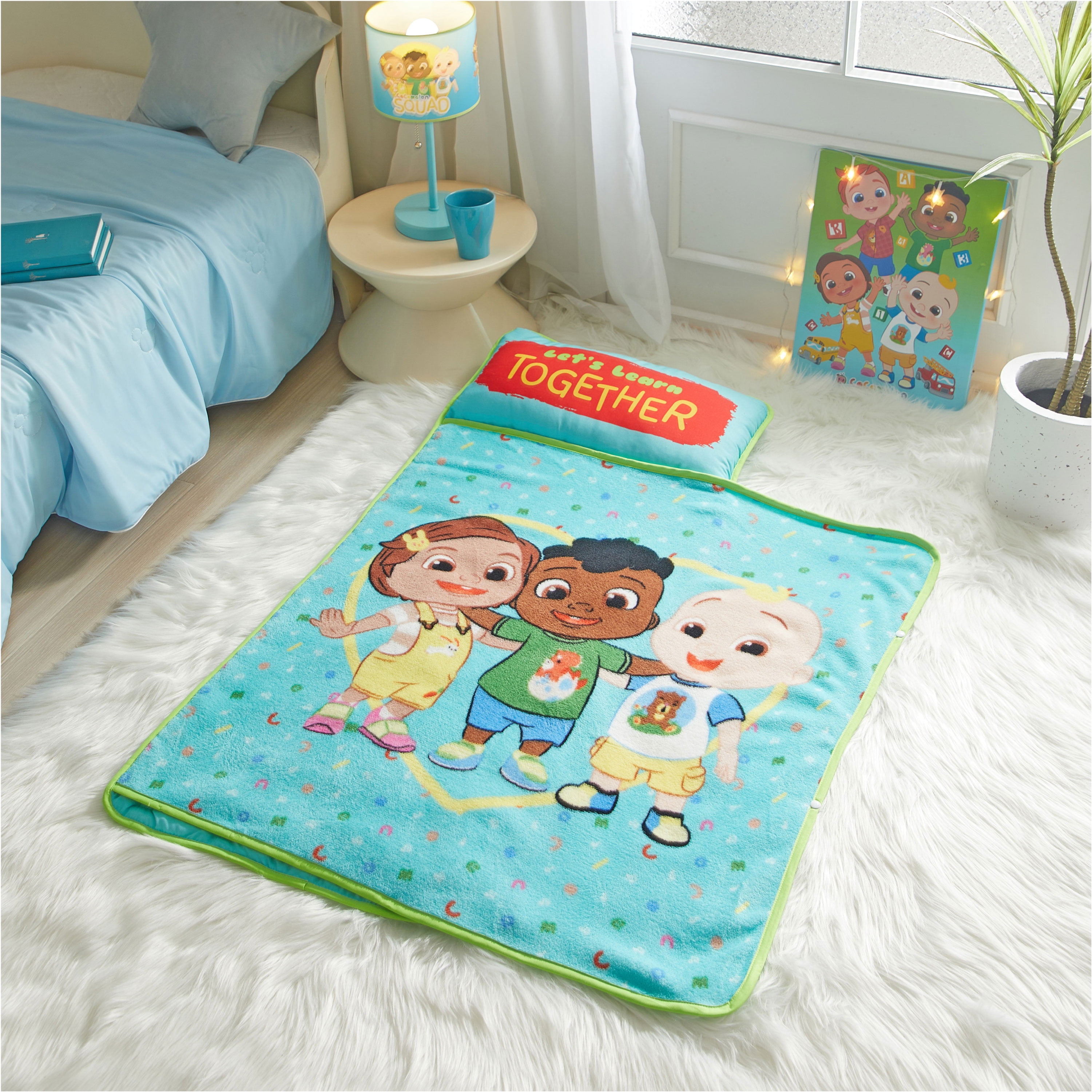 JJ and Friends Nap Mat, Aqua , 21 x 46, Polyester