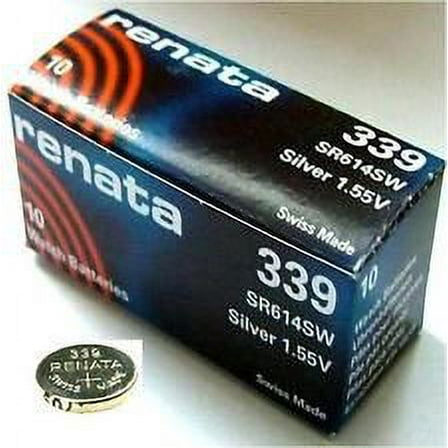 Renata #339 Silver Oxide Battery - 10 Pack (339-10)