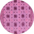 thumbnail image 1 of Ahgly Company Indoor Round Abstract Purple Modern Area Rugs, 5' Round, 1 of 4