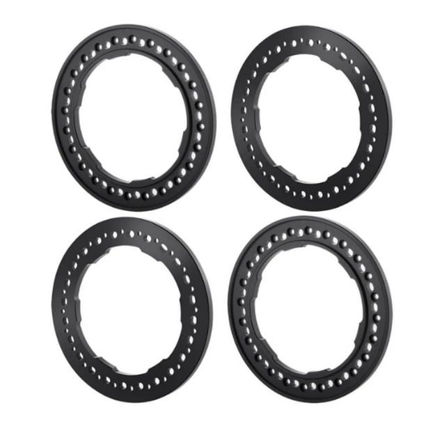 Tholdsy RCGOFOLLOW llanta de rueda anillo exterior RC pieza de coche calidad latón macizo Rc llanta de rueda anillo exterior para 1/6 Axial Kits de construcción modelo Negro