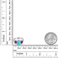thumbnail image 6 of Gem Stone King 2.50 Ct Oval Green Turquoise Red Created Ruby 925 Sterling Silver Ring (Size 5), 6 of 6