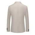 thumbnail image 6 of cllios Men's Sport Coats & Blazers Solid Tuxedo Blazers Jacket Business Formal Suits Slim Fit One Button Blazers Wedding Party Homecoming Suits for Men Big and Tall, 6 of 7