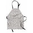 thumbnail image 1 of Valentine's Day Apron, Cupid Angel with Wings Flying Around Hearts, Unisex Kitchen Bib with Adjustable Neck for Cooking Gardening, Adult Size, Charcoal Grey Vermilion, by Ambesonne, 1 of 4