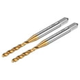 thumbnail image 1 of Uxcell 2-Pack 4-40 UNC Grifo de Flute Espiral, Grifo de Rosca a la Derecha Recubierto de Titanio HSS, 1 of 7