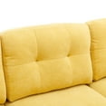 thumbnail image 5 of 110" L-Shape Convertible Sectional Sofa 4 Seats Couch with Movable Ottoman Storage Pockets Modern Upholstered Sofa for Apartment,Yellow, 5 of 6