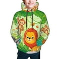 thumbnail image 5 of Kll Unisex Kids Boys Girls Hooded Pocket Pullover Hoodies-African Animals In The Jungle, 5 of 9
