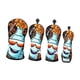 thumbnail image 5 of 4 fundas para cabezas de palos de golf, de madera, resistentes al desgaste, accesorios de golf. negro naranja, 5 of 9