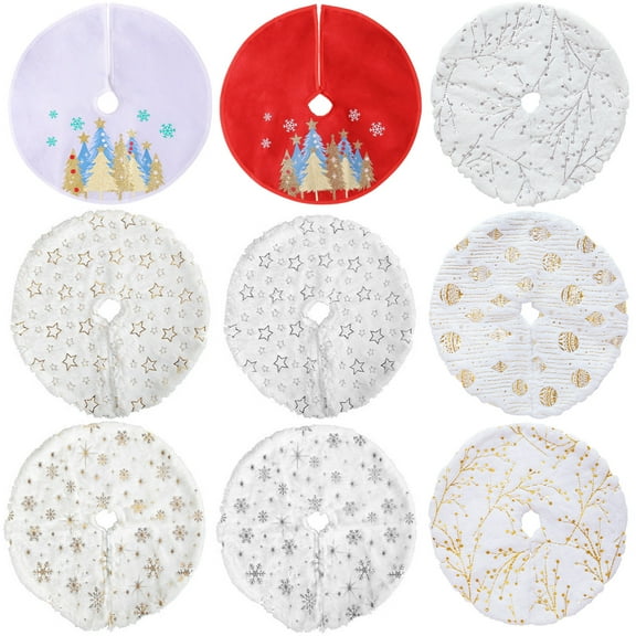 15" Christmas Tree Skirts Decorations, Creative Mini Xmas Tree Skirts, Exquisite Christmas Decorations Tree Skirts, Small Christmas Tree Skirts Ornaments for Holiday