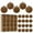 Brown, variant on ESULOMP 16 Pcs Velvet Christmas Balls, Flocked Christmas Tree Ball Ornaments, Plastic Balls Xmas Decorative Hanging Ornaments Christmas Tree Decoration (Beige,2.36 inch)