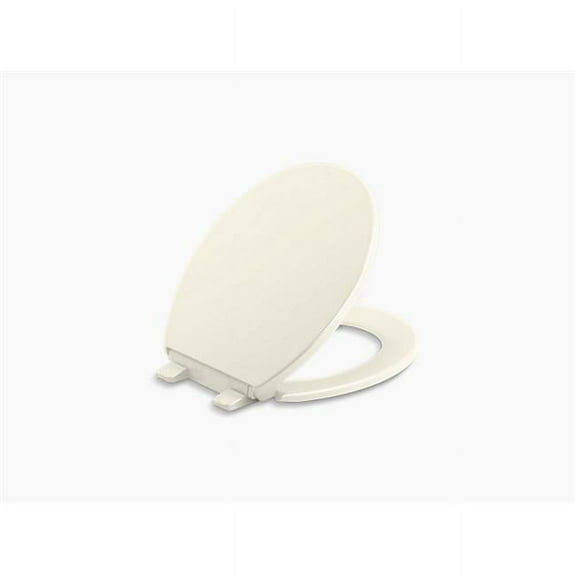 Kohler K-20111-96 Brevia Quiet-Close Round-Front Toilet Seat - Biscuit