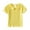 Yellow, variant on Ruyang Girls Kids Cotton Soft Solid T Shirt Ruffle Sleeve Short Casual Tops Tees Clothes Summer Loose Comfort Trendy Shirt
