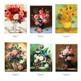 thumbnail image 2 of 16 x 20 pulgadas DIY pintura al óleo sobre lienzo pintura por número Kit hermoso patrón de flores p yeacher Tipo 1, 2 of 7