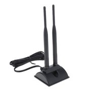 Dual WiFi Antenna with RP-SMA Male With Female Pin, 2.4GHz 5GHz, with Magnetic Base for WiFi Wireless Router, Mobile Hotspot