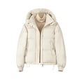 thumbnail image 2 of Antinious Women Casual Puffer Jacket Hooded Long Sleeve Solid Classic Warm Thick Versatile, 2 of 5
