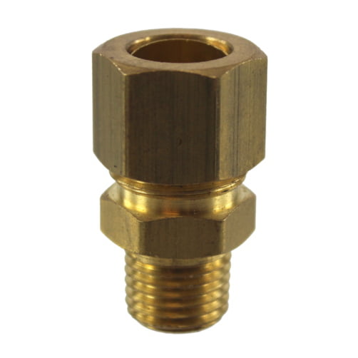PARKER 1/4" OD TUBE COMPRESION X 3/8" NPT BRASS MALE ADAPTER NNB 