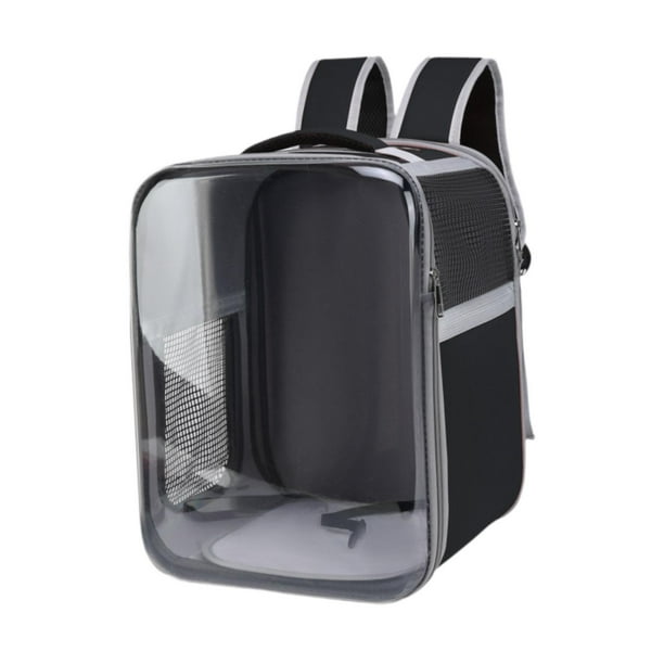 Mochila para gatos Fernando mochila de viaje portátil con parte delantera transparente color negro