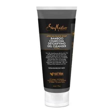 Shea Moisture African Black Soap Bamboo Charcoal Gel Cleanser 4oz