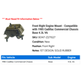 thumbnail image 2 of Front Right Engine Mount - Compatible with 1985 Cadillac Commercial Chassis Base 4.3L V6, 2 of 2