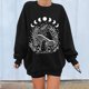 thumbnail image 1 of Pntutb Mujeres Casual Manga Completa Cuello Redondo tops Camisas Sueltas Blusa Estampado de Sol y Luna Sudadera Gráfica Pntutb Pntutb-5338, 1 of 5