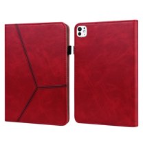 Dteck Case for iPad Air 13 inch 2024/iPad Pro 12.9" 2022/2021/2020/2018,Magnetic PU Leather Smart Auto Wake/Sleep Folio Stand Case Card Slot Pencil Holder Cover,Red