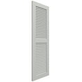 thumbnail image 3 of Ekena Millwork 15"W x 72"H True Fit PVC Two Equal Louver Shutters, Hailstorm Gray (Per Pair - Hardware Not Included), 3 of 11