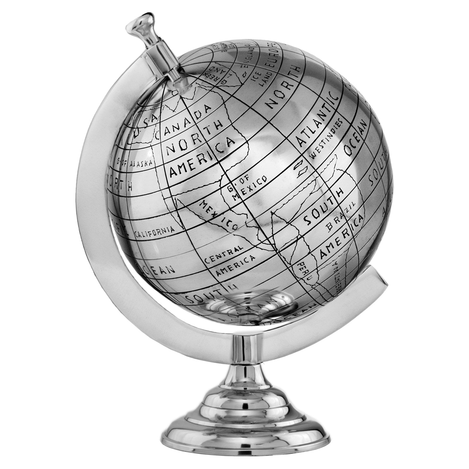 Aluminum World Globe