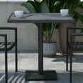 thumbnail image 2 of Flash Furniture Lark Outdoor Patio Bistro Dining Table with Faux Gray Wash Teak Poly Slats, 30" Square, 2 of 12
