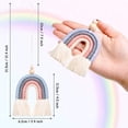 thumbnail image 2 of 3 Pieces Boho Rainbow Car Charm Tassel Rainbow Car Diffuser Cute Car Air Freshener Essential Oil Diffuser Hand Hanging Car Accessories Decorative Car Interior (Bright Colors), 2 of 5