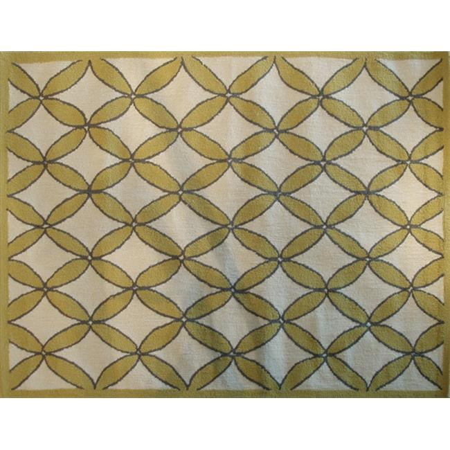 POP Accents PA0102E Tapis d'Espace Jaune Diamants - 7 Pi x 10 Pi