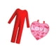 thumbnail image 2 of Disfraz de corazón Salvador para niños rosa con mono rojo, 2 of 9