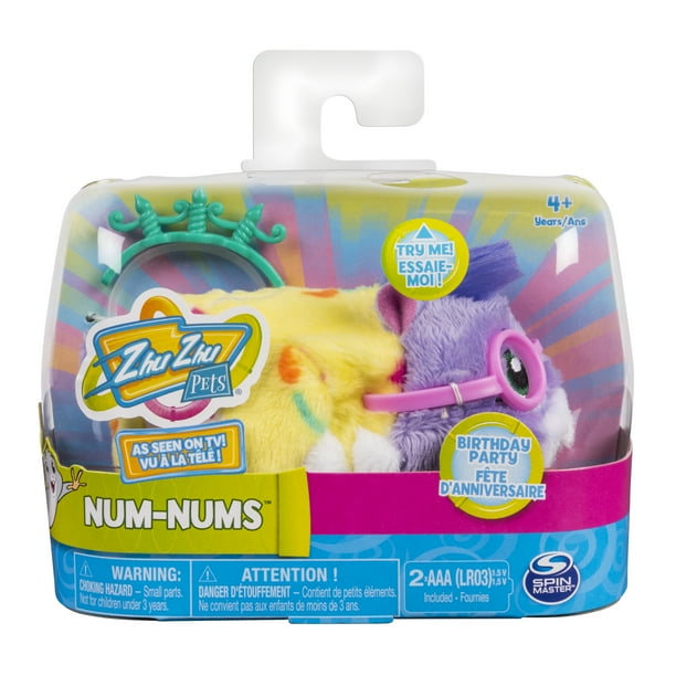 Zhu Zhu Pets Birthday Party Num Nums 4 Hamster Toy With Sound And Movement Walmart Com