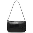 thumbnail image 1 of Bolso pequeño WSRYDJDL para mujer de hombro ajustable con patrón de cocodrilo Negro, 1 of 5
