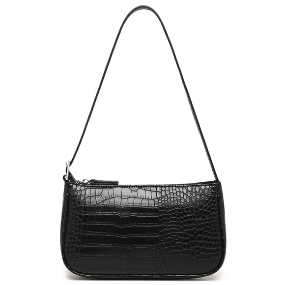 Bolso pequeño WSRYDJDL para mujer de hombro ajustable con patrón de cocodrilo Negro