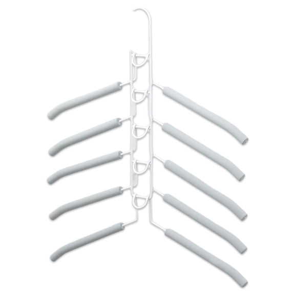 5-in-1 Multi-Layer Magic Clothes Hanger, Space Saving Pants Rack & Wardrobe Organizer, Foldable Closet Storage Solution for Trousers, Scarves, Ties