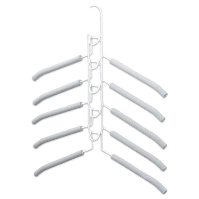 Foldable Multi-Layer Metal Clothes Hanger Space-Saving Closet Organizer for Travel Dorm