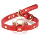 thumbnail image 3 of Gold Bling Diamond Giltter Leather Fashion Collar with Ring for Tags for Small Dogs,Cat,Puppy and Kitty Walking Travel P, 3 of 5
