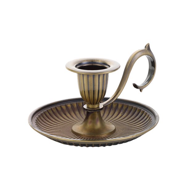 NINGCHE Metal Taper Candle Holder with Handle Single Head Candlelight