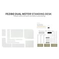 thumbnail image 3 of FEZIBO Triple Motor L Shaped Standing Desk with Three Drawers, 63 inches Electric Standing Desk Adjustable Height, Corner Stand up Desk with Splice Board, White Frame/White Top, 3 of 8