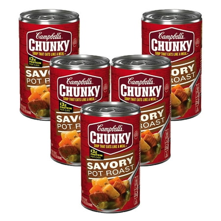 (5 Pack) Campbell's Chunky Savory Pot Roast Soup, 18.8 (Best Way To Transport Soup For Lunch)