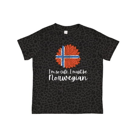 

Inktastic I m So Cute I Must Be Norwegian Sunflower Norway Flag Gift Toddler Boy or Toddler Girl T-Shirt