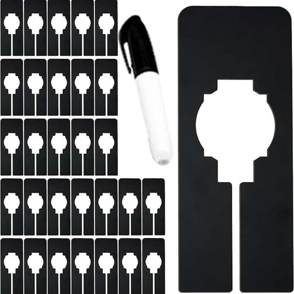 30 PCS Rectangular White Plastic Closet Dividers with a Bonus Marker Sorting Clothing, Size 2” x 5.4’’