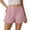 Pink, variant on WTOBBY Ladies' Casual High Waist Suit Shorts with Slimming Effect, Versatile Solid Color Loose Fit for Fashionable Office or Everyday Summer Wear,Army Green L
