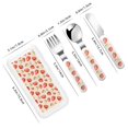 thumbnail image 2 of Salouo Strawberries Pattern 3 Pieces Toddler Utensils, Kids Silverware Set Stainless Steel Utensils for Kids Children Safe Spoons Forks & Knife Dishwasher Safe, 2 of 8