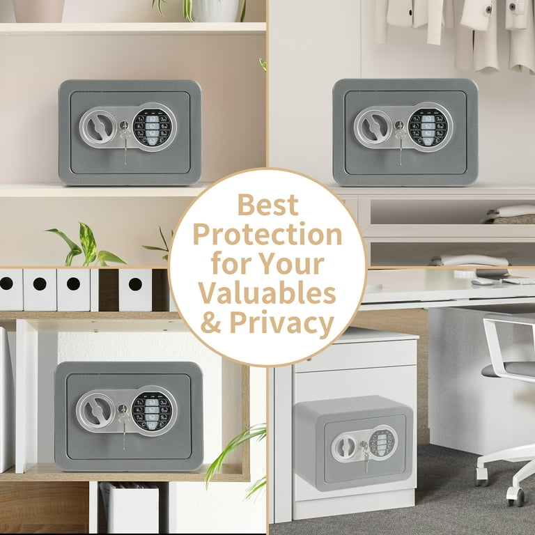 Locksworth Small Home Steel Security Safe, Compact Password Safe
