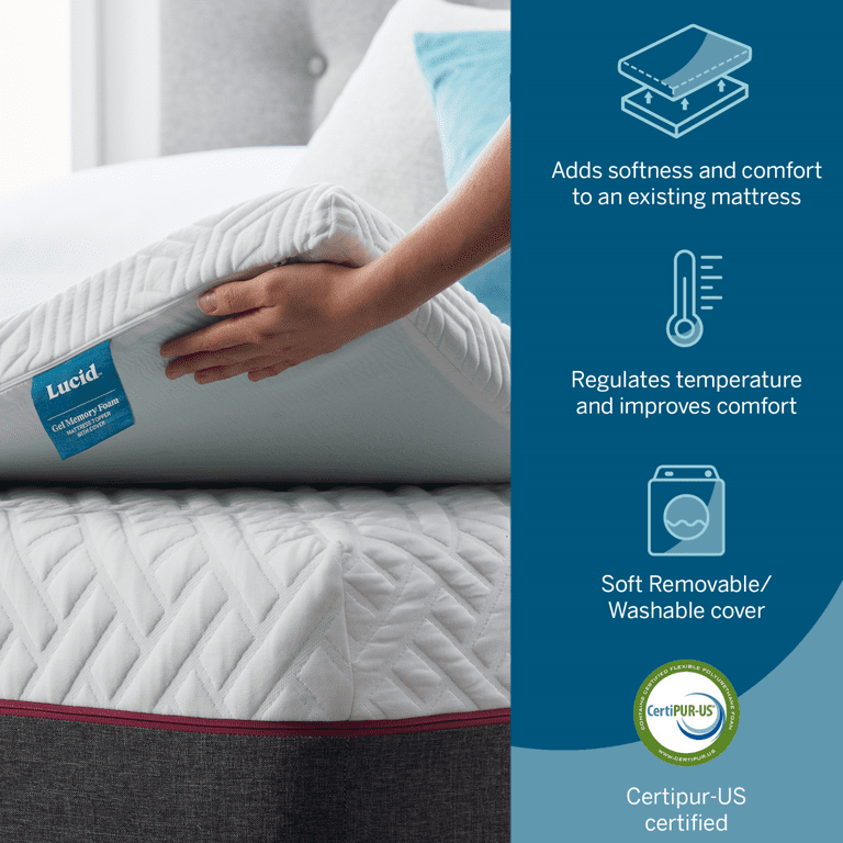 Lucid 2 2024 inch mattress topper